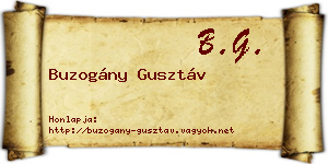 Buzogány Gusztáv névjegykártya