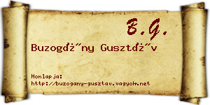 Buzogány Gusztáv névjegykártya