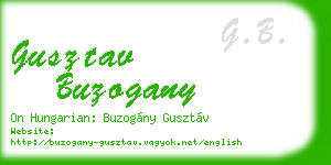 gusztav buzogany business card