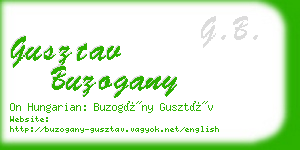 gusztav buzogany business card